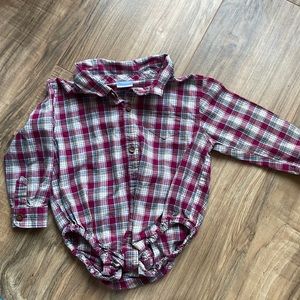 Girls long sleeve flannel onesie